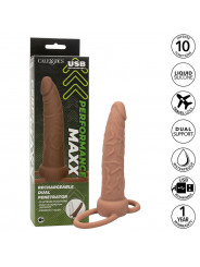 CALEXOTICS - PERFORMANCE MAXX RICARICABILE DOPPIO PENETRATORE MARRONE PELLE