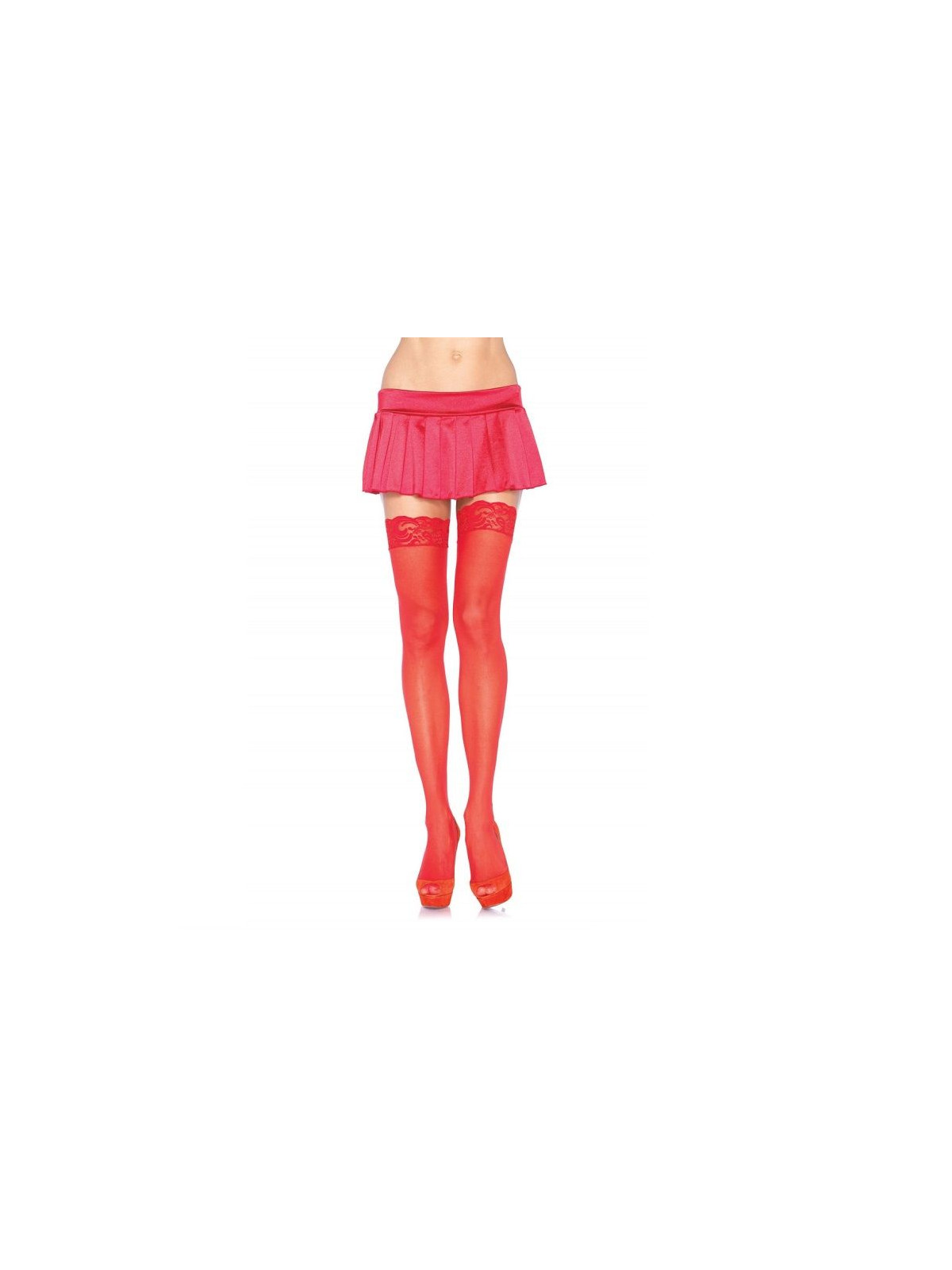 LEG AVENUE - COLLANT ROSSO CON TOP IN PIZZO