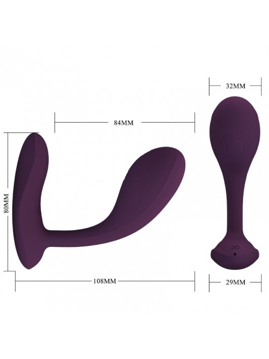 PRETTY LOVE - BAIRD G-SPOT 12 VIBRAZIONI RICARICABILE APP LILA