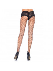 LEG AVENUE - PANTALONE IN RETE CON SHORTS IN PIZZO