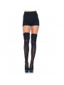 LEG AVENUE - CALZINI IN PIZZO NERO CON RUCHES