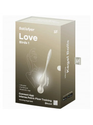 SATISFYER - LOVE BIRDS SFERE KEGEL VIBRANTI BIANCHE