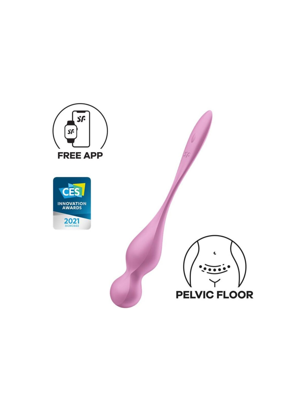 SATISFYER - LOVE BIRDS PALLE VIBRANTI KEGEL ROSA