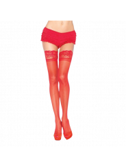 LEG AVENUE - COLLANT ROSSO CON PIZZO AUTOADESIVO