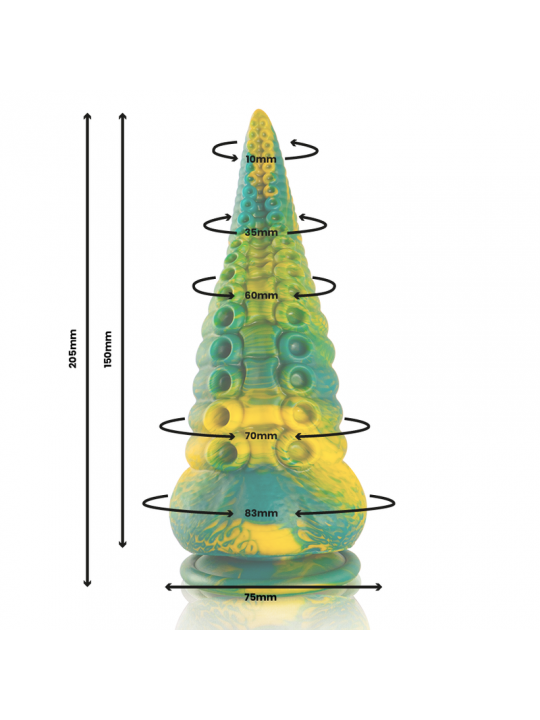 EPIC - DILDO TENTACOLO VERDE CETUS DI GRANDI DIMENSIONI