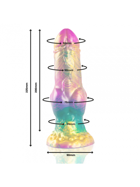 EPIC - DILDO IRIS CON TESTICOLI ARCOBALENO DI PIACERE