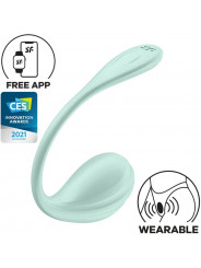 SATISFYER - STIMOLATORE PUNTO G PETALE LISCIO VERDE ACQUA APP GRATUITA