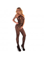 LIVCO CORSETTI FASHION - HACINT LC 17342 BODYSTOCKING CROTCHLESS NERO TAGLIA UNICA