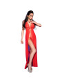 CHILIROSE - CR 3275 BABYDOLL LUNGO E PERIZOMA ROSSO S/M