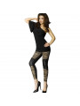 CHILIROSE - CR 3390 LEGGINS NERO E LEOPARDO S/M