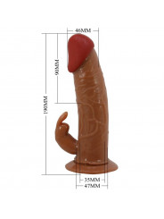 PRETTY LOVE - MARION HARNESS SLIP UNIVERSALE CON DILDO VIBRANTE 19 CM MARRONE