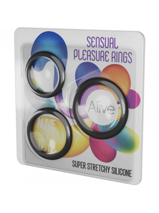 ALIVE - KIT TRE ANELLI DI PIACERE SENSUALE