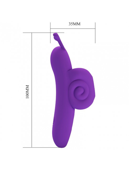 PRETTY LOVE - SNAIL POTENTE STIMOLATORE DELLE DITA VIOLA