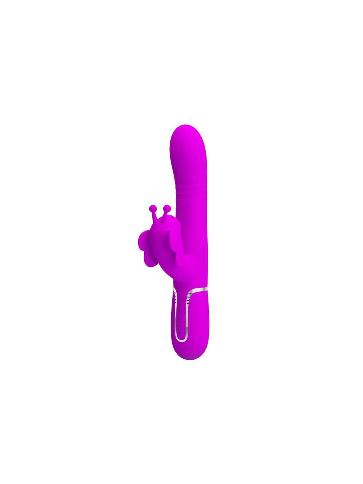 PRETTY LOVE - VIBRATORE MULTIFUNZIONE RABBIT 4 IN 1 FARFALLA FUCSIA