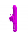 PRETTY LOVE - VIBRATORE MULTIFUNZIONE RABBIT 4 IN 1 FARFALLA FUCSIA