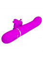 PRETTY LOVE - VIBRATORE MULTIFUNZIONE RABBIT 4 IN 1 FARFALLA FUCSIA