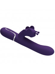 PRETTY LOVE - VIBRATORE MULTIFUNZIONE RABBIT 4 IN 1 FARFALLA VIOLA