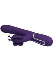 PRETTY LOVE - VIBRATORE MULTIFUNZIONE RABBIT 4 IN 1 FARFALLA VIOLA