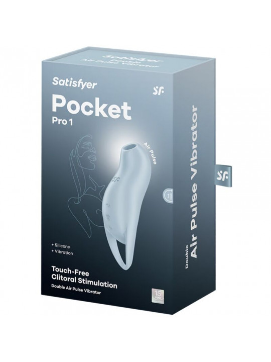 SATISFYER - POCKET PRO 1 STIMOLATORE CLITORIDE AZZURRO