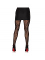 LEG AVENUE - CALZE IN PIZZO FLOREALE NERO