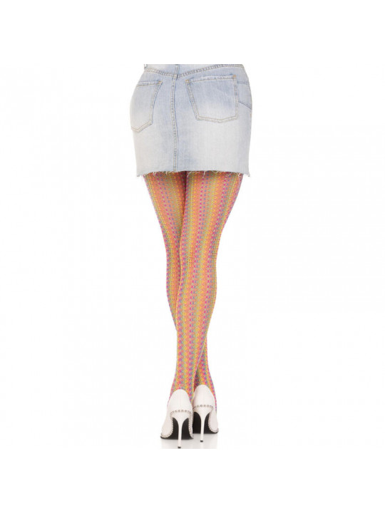 LEG AVENUE - CALZE ALL'UNCINETTO MULTICOLORE