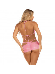 LEG AVENUE - SET TRE PEZZI DIAMANTI ROSA S/M