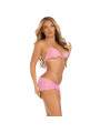 LEG AVENUE - SET TRE PEZZI DIAMANTI ROSA S/M