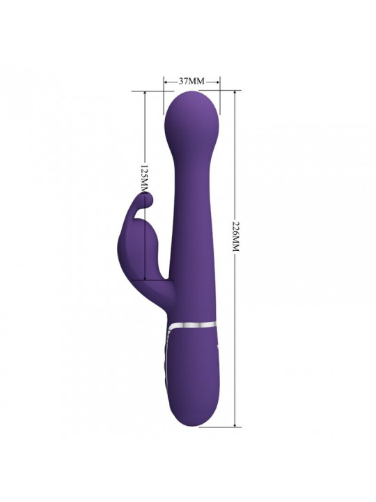 PRETTY LOVE - DEJON VIBRATORE RABBIT 3 IN 1 MULTIFUNZIONE VIOLA