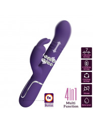 PRETTY LOVE - COALE VIBRATORE CONIGLIO CARBONE 4 EN 1 VIOLA