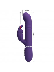 PRETTY LOVE - COALE VIBRATORE CONIGLIO CARBONE 4 EN 1 VIOLA