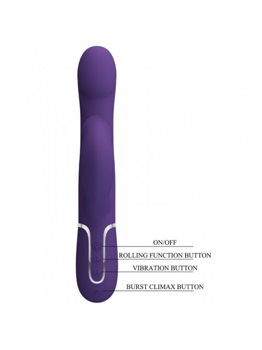 PRETTY LOVE - ZALIN PERLE VIBRATORE CONIGLIO 4 EN 1 VIOLA