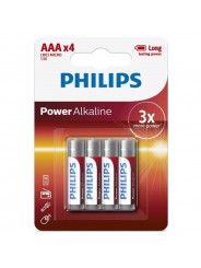 PHILIPS - BATTERIA POWER ALCALINA AAA LR03 CONFEZIONE DA 4