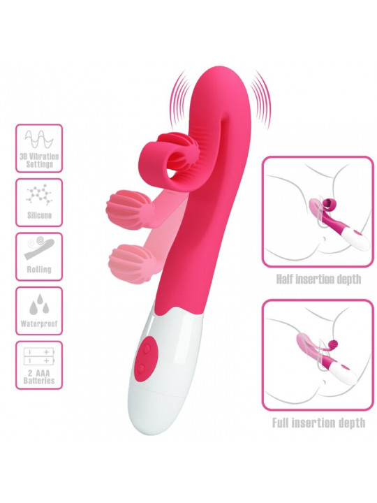 ROMANCE - VIBRATORE E STIMOLATORE 30 VELOCITÀ ROSA