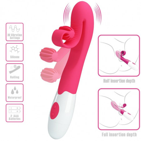 ROMANCE - VIBRATORE E STIMOLATORE 30 VELOCITÀ ROSA