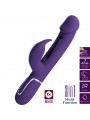 PRETTY LOVE - VIBRATORE MULTIFUNZIONE KAMPAS RABBIT 3 IN 1 CON LINGUA VIOLA