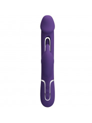 PRETTY LOVE - VIBRATORE MULTIFUNZIONE KAMPAS RABBIT 3 IN 1 CON LINGUA VIOLA