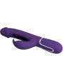 PRETTY LOVE - VIBRATORE MULTIFUNZIONE KAMPAS RABBIT 3 IN 1 CON LINGUA VIOLA