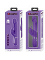 PRETTY LOVE - VIBRATORE MULTIFUNZIONE KAMPAS RABBIT 3 IN 1 CON LINGUA VIOLA