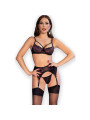 CHILIROSE - CR 4693 SET QUATTRO PEZZI ROSA/NERO M