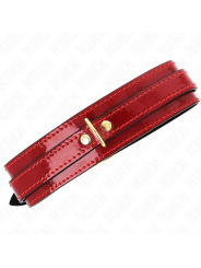 KINK - COLLANA REGOLABILE ROSSO VINO CON DETTAGLI ORO 29-42,5 CM X 4 CM