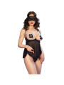 CHILIROSE - CR 4715 SET BABYDOLL QUATTRO PEZZI NERO S