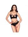 CHILIROSE - CR 4703 SET DUE PEZZI CROTCHLESS NERO M