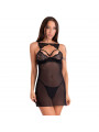 LIVCO CORSETTI FASHION - KROLINA LC 90734 CHEMISE + PERIZOMA NERO S/M