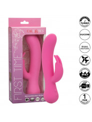 CALEXOTICS - FIRST TIME VIBRATORE CONIGLIO RICARICABILE ROSA