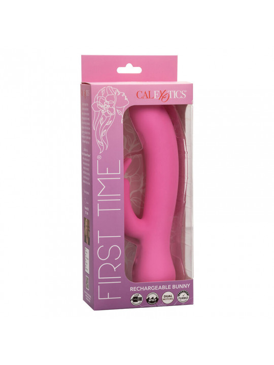 CALEXOTICS - FIRST TIME VIBRATORE CONIGLIO RICARICABILE ROSA