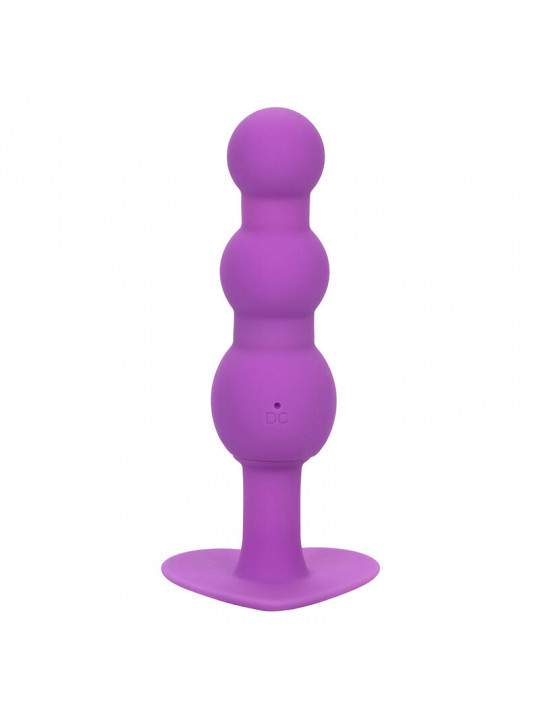 CALEXOTICS - FIRST TIME PLUG ANALE SONDA A TRIPLA PERLINE 10 VIBRAZIONI VIOLA