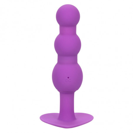 CALEXOTICS - FIRST TIME PLUG ANALE SONDA A TRIPLA PERLINE 10 VIBRAZIONI VIOLA