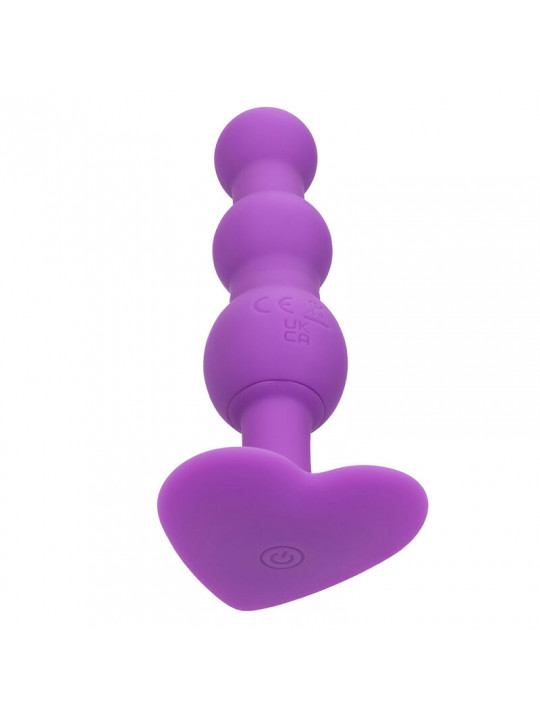 CALEXOTICS - FIRST TIME PLUG ANALE SONDA A TRIPLA PERLINE 10 VIBRAZIONI VIOLA