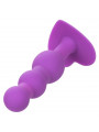 CALEXOTICS - FIRST TIME PLUG ANALE SONDA A TRIPLA PERLINE 10 VIBRAZIONI VIOLA