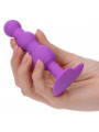 CALEXOTICS - FIRST TIME PLUG ANALE SONDA A TRIPLA PERLINE 10 VIBRAZIONI VIOLA